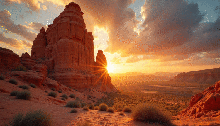 Formation majestueuse de Castildetierra au coucher de soleil