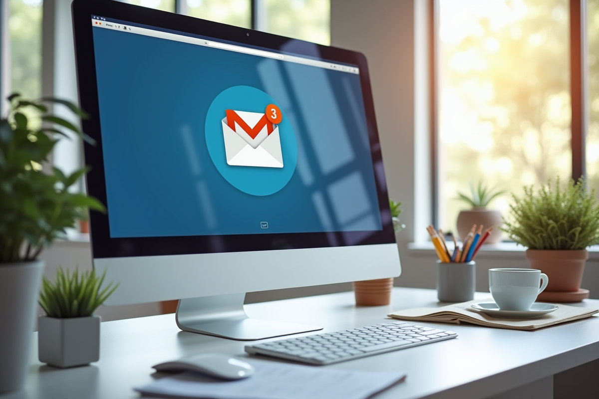 Ecran affichant webmail roundcube avec notes et cafe