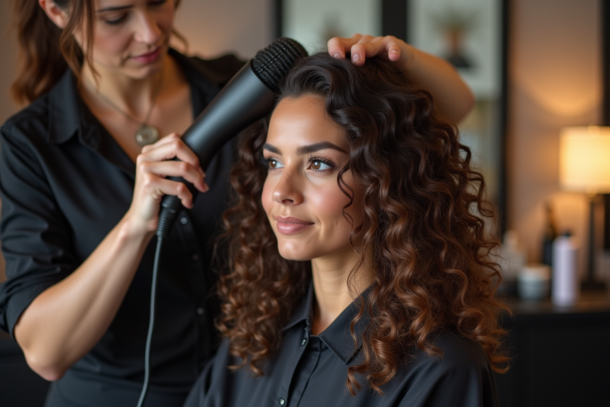 cheveux bouclés