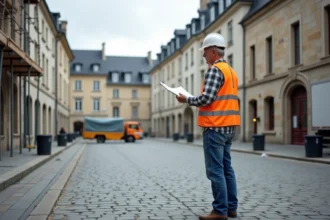 Travaux de rénovation urbaine au quartier Acacias à Louviers