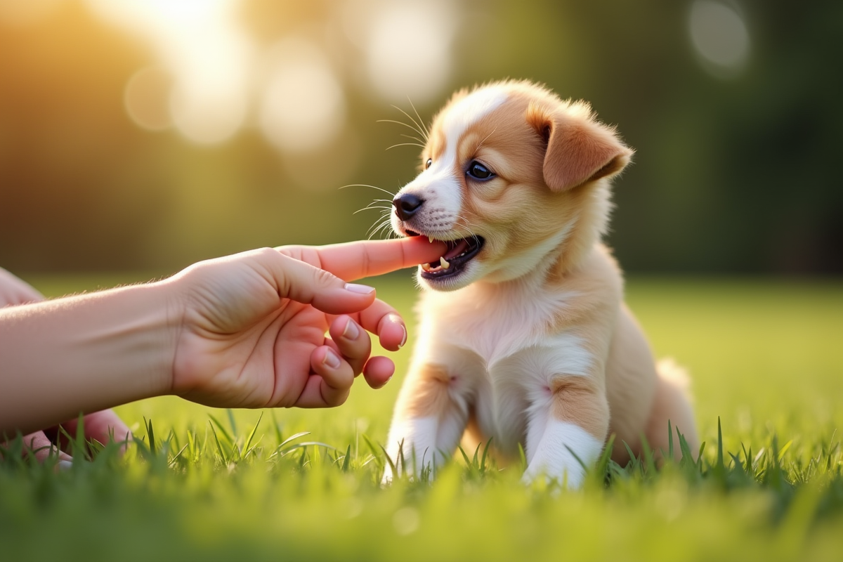chiot mordille