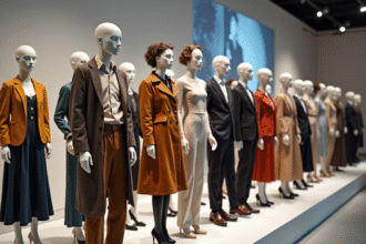 Une ligne du temps de la mode avec mannequins en styles iconiques