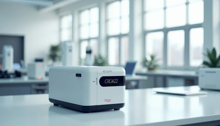 Laboratoire moderne avec appareil CRCA22 lumineux